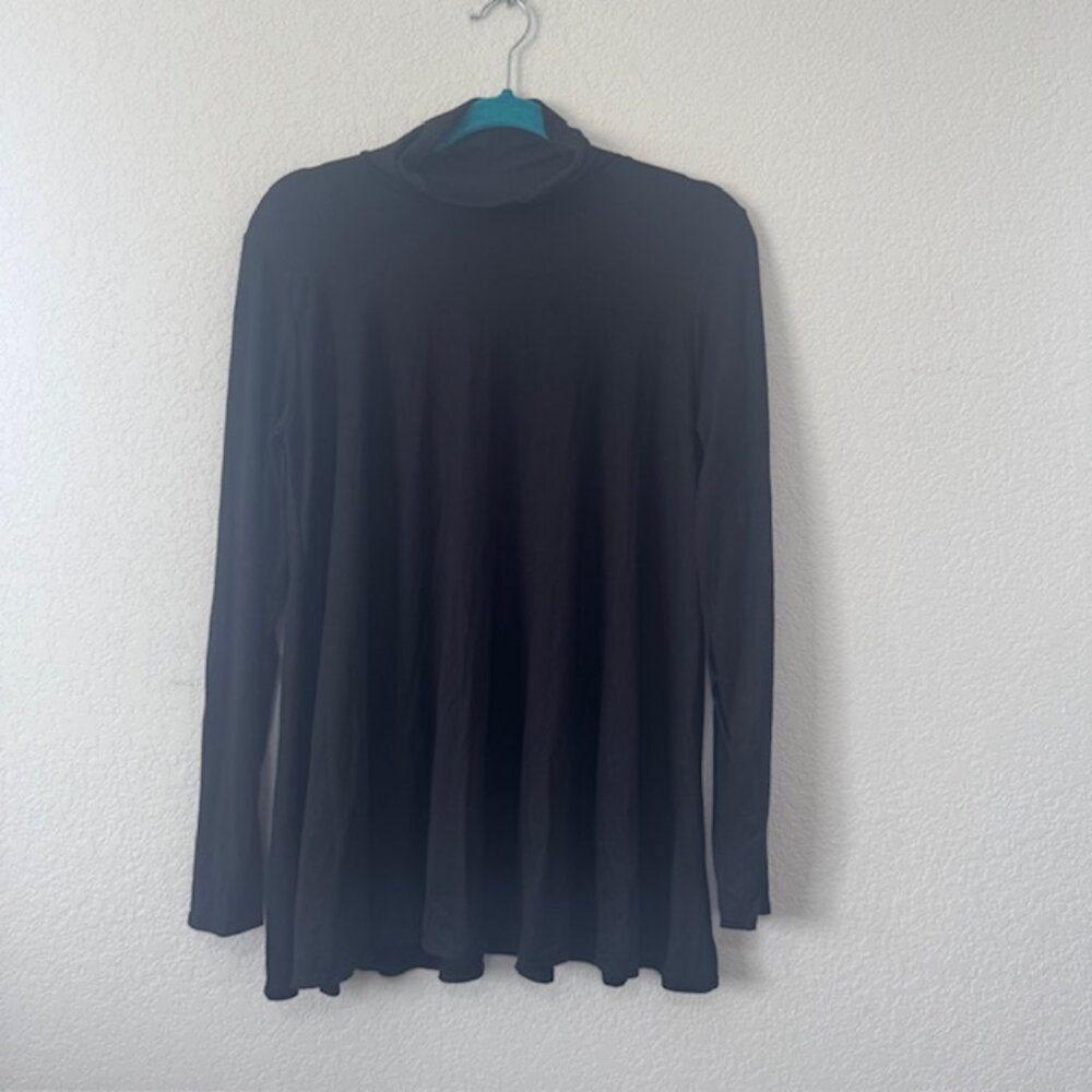 Shiela Rose‎ Black Turtleneck Long Sleeve Tunic Top Women's Size L